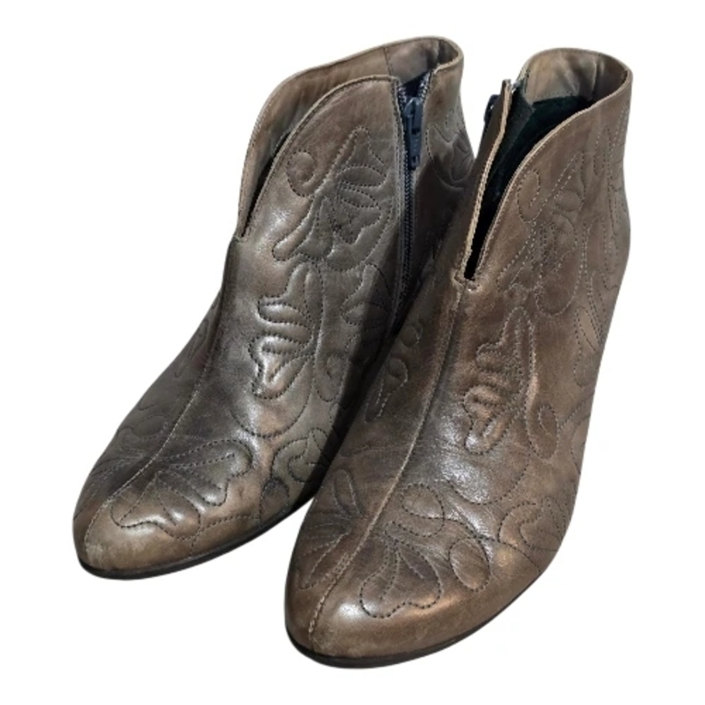PIKOLINOS Brown Embroidered Ankle Boots Size 41, 10-10 1/2 US Size